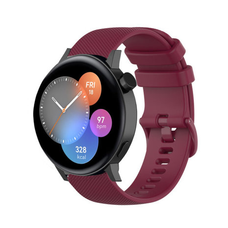 Strap-it Strap-it Huawei Watch GT 3 42mm Premium Silicone Strap (Dark Red) Strap-it Strap-it Huawei Watch GT 3 42mm Premium Silicone Strap (Dark Red)