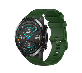 Strap it Strap it Huawei Watch GT 2 Premium Silicone Strap Army Green