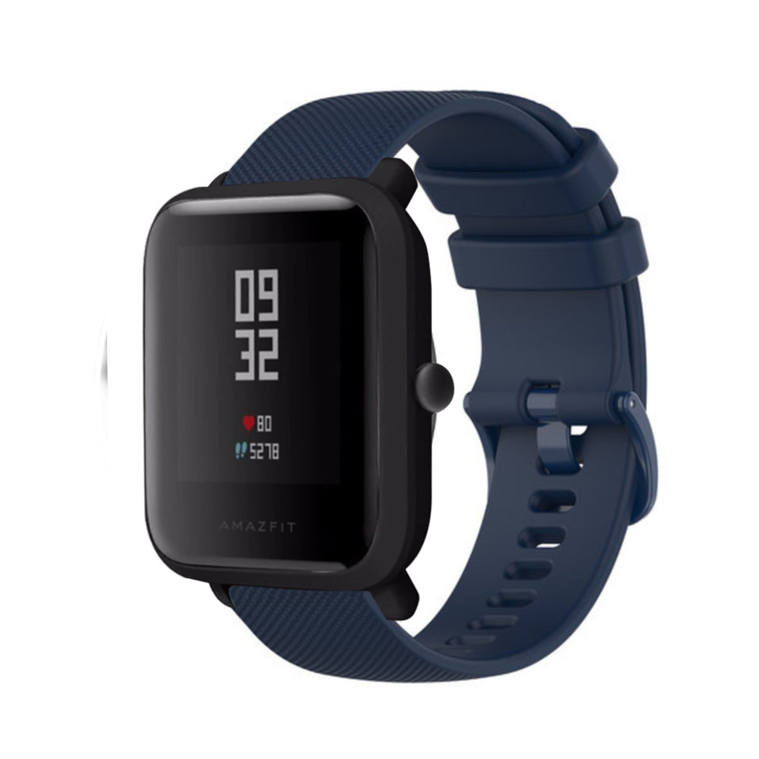 Strap it Strap it Xiaomi Amazfit Bip Premium Silicone Strap Dark Blue
