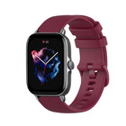 Strap-it Strap-it Amazfit GTS 3 Premium Silicone Strap (Dark Red)