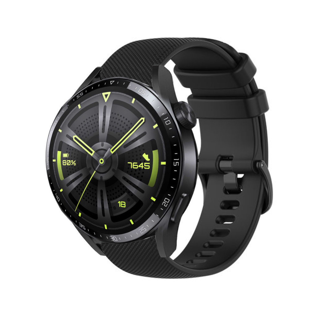 Strap-it Strap-it Huawei Watch GT 3 46mm Premium Silicone Strap (Black) Strap-it Strap-it Huawei Watch GT 3 46mm Premium Silicone Strap (Black)