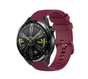 Strap-it Huawei GT 3 46mm Premium Silicone Strap (Dark Red)