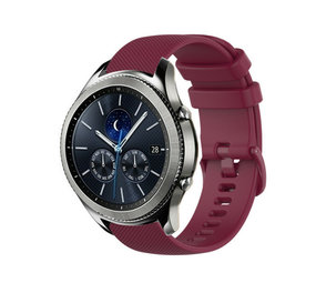 Strap-it Samsung Gear S3 Premium Silicone Strap (Dark Red)