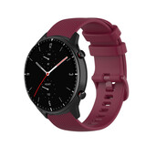 Strap-it Amazfit GTR 2 Premium Silicone Strap (Dark Red)