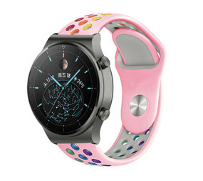 Strap-it Huawei Watch GT 2 Pro Sport Strap (Pink/Colourful) Strap-it Huawei Watch GT 2 Pro Sport Strap (Pink/Colourful)