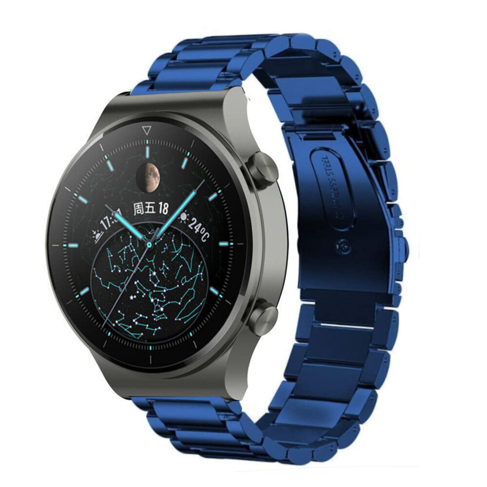 Strap-it Strap-it Huawei Watch GT 2 Pro Steel Strap (Blue) Strap-it Strap-it Huawei Watch GT 2 Pro Steel Strap (Blue)