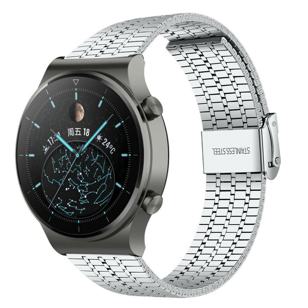 Strap-it Strap-it Huawei Watch GT 2 Pro Fine Steel Strap (Silver) Strap-it Strap-it Huawei Watch GT 2 Pro Fine Steel Strap (Silver)