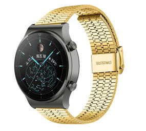 Strap-it Huawei Watch GT 2 Pro Fine Steel Strap (Gold) Strap-it Huawei Watch GT 2 Pro Fine Steel Strap (Gold)