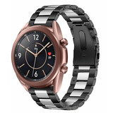 Strap-it Samsung Galaxy Watch 3 41mm Steel Strap (Black/Silver) Strap-it Samsung Galaxy Watch 3 41mm Steel Strap (Black/Silver)