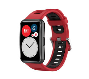 Strap-it Huawei Watch Fit New Sport Buckle Strap (Red/Black) Strap-it Huawei Watch Fit New Sport Buckle Strap (Red/Black)