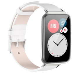 Strap-it Huawei Watch Fit New Leather Strap (White) Strap-it Huawei Watch Fit New Leather Strap (White)