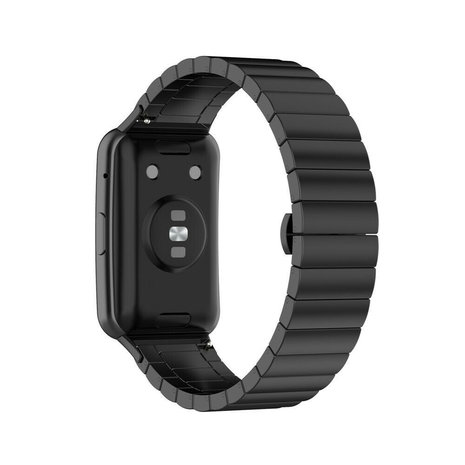 Strap-it Strap-it Huawei Watch Fit New Metal Strap (Black) Strap-it Strap-it Huawei Watch Fit New Metal Strap (Black)