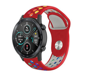 Strap-it Honor Magic Watch 2 Sport Strap (Red/Colorful) Strap-it Honor Magic Watch 2 Sport Strap (Red/Colorful)