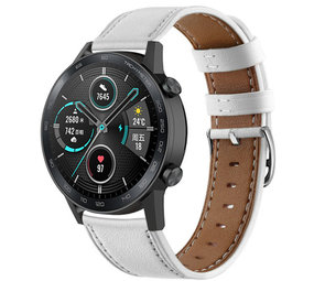 Strap-it Honor Magic Watch 2 Leather Strap (White) Strap-it Honor Magic Watch 2 Leather Strap (White)