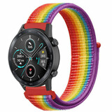 Strap-it Honor Magic Watch 2 Nylon Strap (Rainbow)