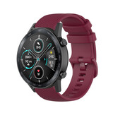 Strap-it Honor Magic Watch 2 Premium Silicone Strap (Dark Red)