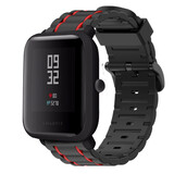 Strap-it Xiaomi Amazfit Bip Silicone Strap Tough (Black/Red)