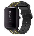 Strap-it Strap-it Xiaomi Amazfit Bip Silicone Strap Tough (Black/Yellow)