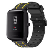 Strap-it Xiaomi Amazfit Bip Silicone Strap Tough (Black/Yellow)