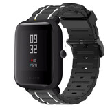 Strap-it Xiaomi Amazfit Bip Silicone Strap Tough (Black/White)