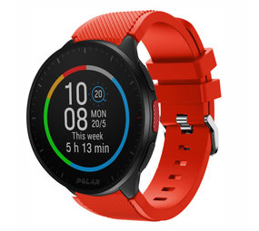 Strap-it Polar Pacer Silicone Strap with Buckle (Red)