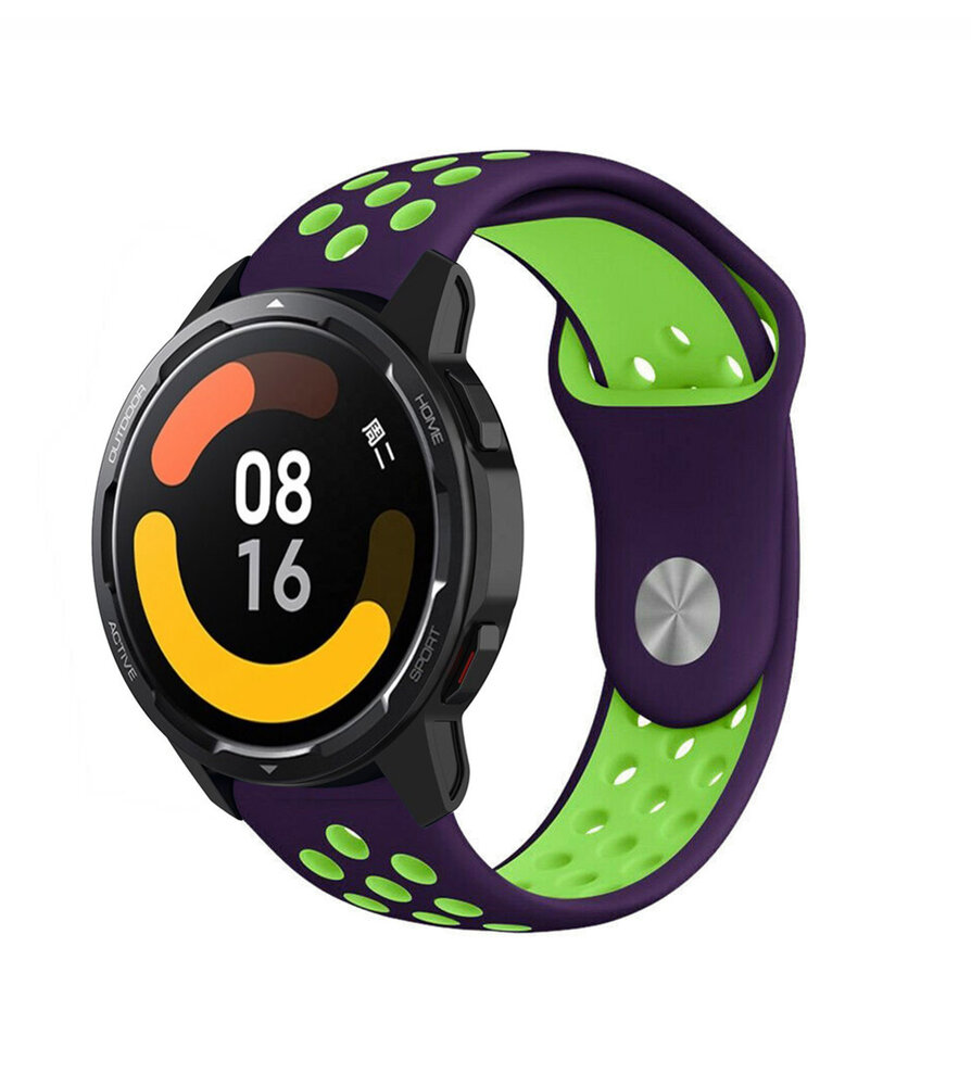Strap-it Strap-it Xiaomi Watch S1 Sport Strap (Purple/Green) Strap-it Strap-it Xiaomi Watch S1 Sport Strap (Purple/Green)