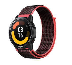 Strap-it Xiaomi Watch S1 Nylon Strap (Black/Coral) Strap-it Xiaomi Watch S1 Nylon Strap (Black/Coral)