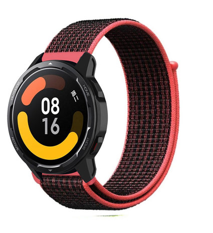 Strap-it Strap-it Xiaomi Watch S1 Nylon Strap (Black/Coral) Strap-it Strap-it Xiaomi Watch S1 Nylon Strap (Black/Coral)
