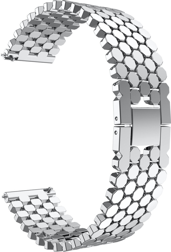Strap-it Strap-it Xiaomi Watch S1 Steel Strap Hexagons (Silver) Strap-it Strap-it Xiaomi Watch S1 Steel Strap Hexagons (Silver)