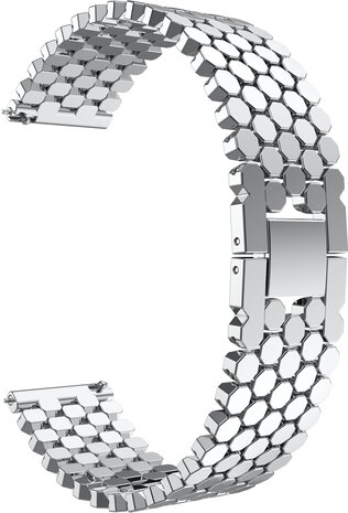 Strap-it Strap-it Xiaomi Watch S1 Steel Strap Hexagons (Silver) Strap-it Strap-it Xiaomi Watch S1 Steel Strap Hexagons (Silver)