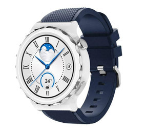Strap-it Huawei Watch GT 3 Pro 43mm Silicone Strap (Dark Blue)