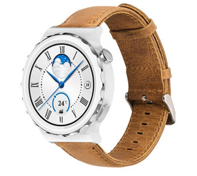 Strap-it Huawei Watch GT 3 Pro 43mm Leather Strap (Brown) Strap-it Huawei Watch GT 3 Pro 43mm Leather Strap (Brown)