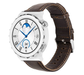 Strap-it Huawei Watch GT 3 Pro 43mm Leather Strap (Dark Brown) Strap-it Huawei Watch GT 3 Pro 43mm Leather Strap (Dark Brown)