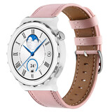 Strap-it Huawei Watch GT 3 Pro 43mm Leather Strap (Pink) Strap-it Huawei Watch GT 3 Pro 43mm Leather Strap (Pink)
