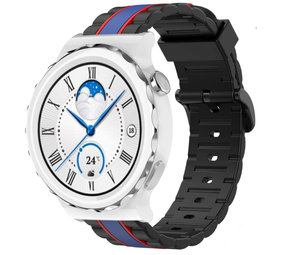 Strap-it Huawei Watch GT 3 Pro 43mm Special Edition Strap (Black/Blue) Strap-it Huawei Watch GT 3 Pro 43mm Special Edition Strap (Black/Blue)