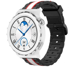 Strap-it Huawei Watch GT 3 Pro 43mm Special Edition Strap (Black/White) Strap-it Huawei Watch GT 3 Pro 43mm Special Edition Strap (Black/White)