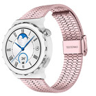 Strap-it Strap-it Huawei Watch GT 3 Pro 43mm Premium Steel Strap (Pink)