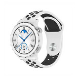 Strap-it Huawei Watch GT 3 Pro 43mm Sport Strap (White/Black) Strap-it Huawei Watch GT 3 Pro 43mm Sport Strap (White/Black)