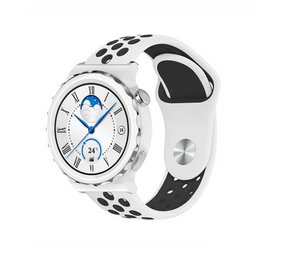 Strap-it Huawei Watch GT 3 Pro 43mm Sport Strap (White/Black) Strap-it Huawei Watch GT 3 Pro 43mm Sport Strap (White/Black)