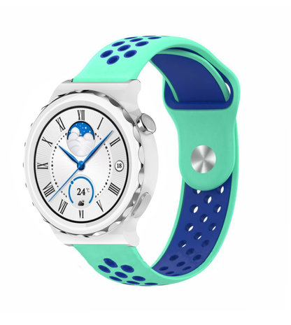 Strap-it Strap-it Huawei Watch GT 3 Pro 43mm Sport Strap (Aqua/Blue) Strap-it Strap-it Huawei Watch GT 3 Pro 43mm Sport Strap (Aqua/Blue)