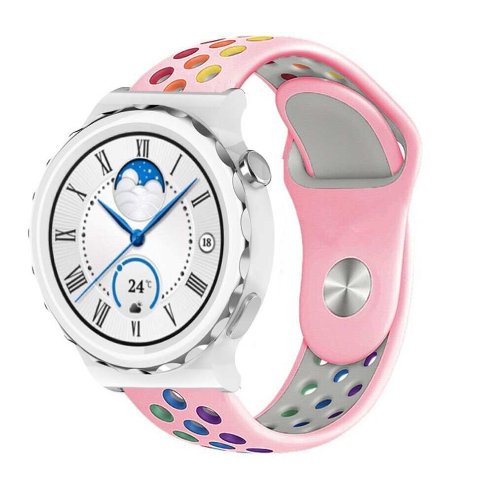 Strap-it Strap-it Huawei Watch GT 3 Pro 43mm Sport Strap (Pink/Colourful) Strap-it Strap-it Huawei Watch GT 3 Pro 43mm Sport Strap (Pink/Colourful)