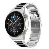 Strap-it Huawei Watch GT 3 Pro 46mm Steel Strap (Silver/Black) Strap-it Huawei Watch GT 3 Pro 46mm Steel Strap (Silver/Black)