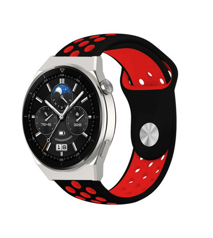 Strap-it Strap-it Huawei Watch GT 3 Pro 46mm Sport Strap (Black/Red) Strap-it Strap-it Huawei Watch GT 3 Pro 46mm Sport Strap (Black/Red)