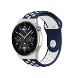 Strap-it Huawei Watch GT 3 Pro 46mm Sport Strap (Blue/White)