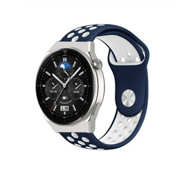 Strap-it Huawei Watch GT 3 Pro 46mm Sport Strap (Blue/White) Strap-it Huawei Watch GT 3 Pro 46mm Sport Strap (Blue/White)