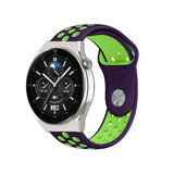 Strap-it Huawei Watch GT 3 Pro 46mm Sport Strap (Purple/Green)