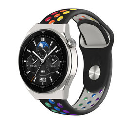 Strap-it Huawei Watch GT 3 Pro 46mm Sport Strap (Black/Colourful) Strap-it Huawei Watch GT 3 Pro 46mm Sport Strap (Black/Colourful)