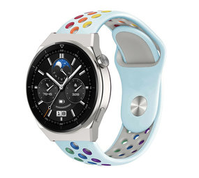 Strap-it Huawei Watch GT 3 Pro 46mm Sport Strap (Light Blue/Colourful) Strap-it Huawei Watch GT 3 Pro 46mm Sport Strap (Light Blue/Colourful)