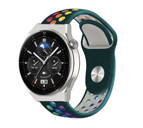 Strap-it Huawei Watch GT 3 Pro 46mm Sport Strap (Pine Green/Colourful) Strap-it Huawei Watch GT 3 Pro 46mm Sport Strap (Pine Green/Colourful)
