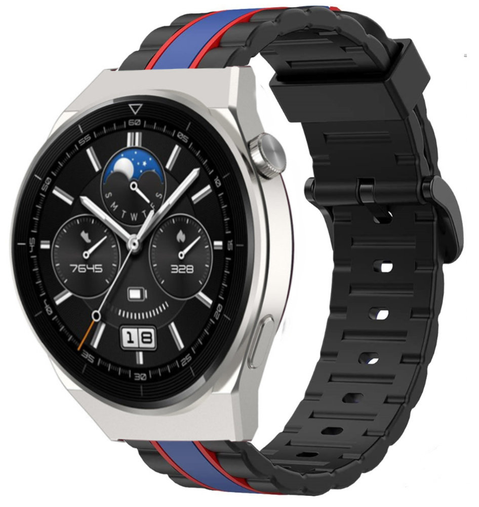 Strap-it Strap-it Huawei Watch GT 3 Pro 46mm Special Edition Strap (Black/Blue) Strap-it Strap-it Huawei Watch GT 3 Pro 46mm Special Edition Strap (Black/Blue)